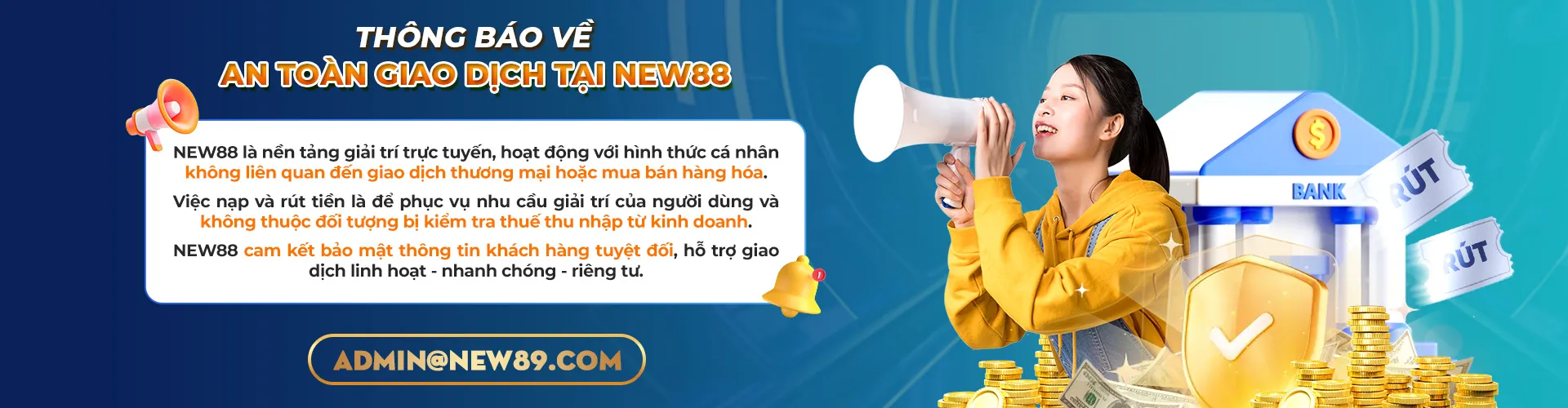 new88 thông báo khách hàng